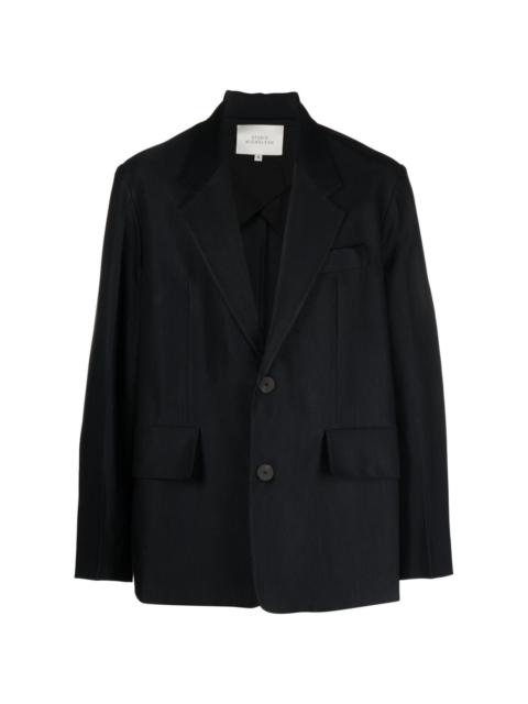 single-breasted notched-lapel blazer
