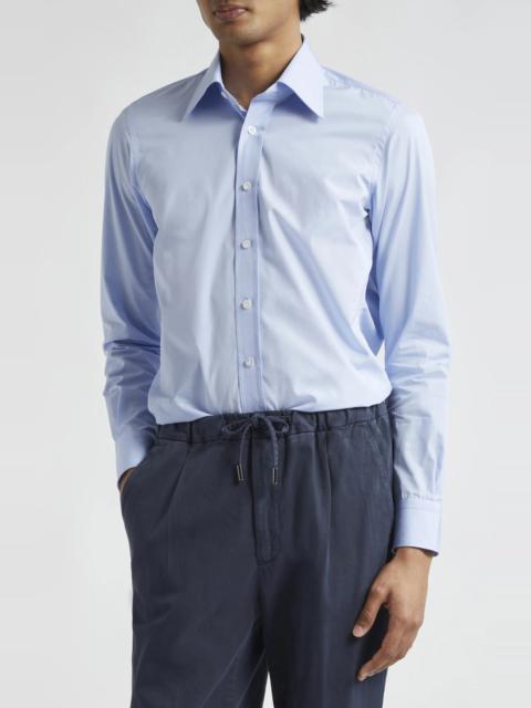 THOM SWEENEY Stretch Poplin Button-Up Shirt