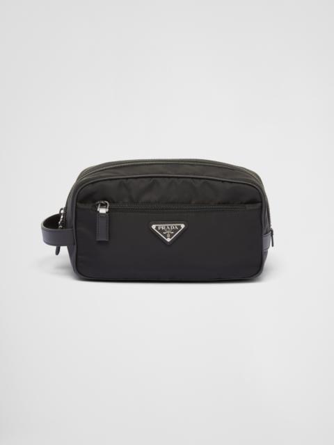 Prada Re-Nylon and Saffiano leather travel pouch