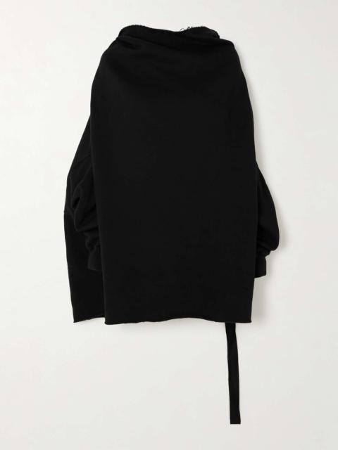 Shroud asymmetric organic cotton-jersey sweatshirt