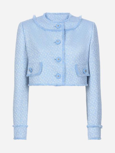Dolce & Gabbana Short raschel wool tweed jacket