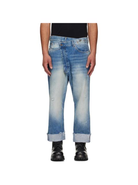 R13 Blue Crossover Jeans