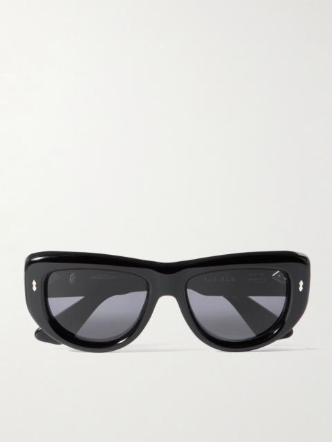 JACQUES MARIE MAGE + Erin Wasson The Sud square-frame acetate sunglasses Black