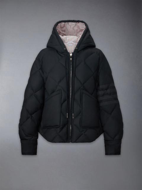 Thom Browne Super 120's Twill Down 4-bar Hooded Jacket