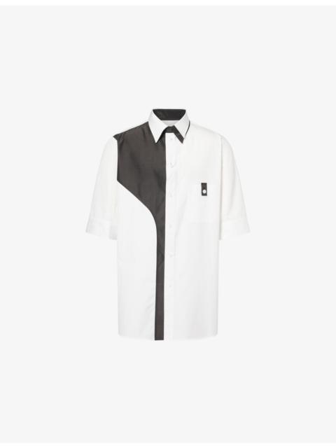 Yohji Yamamoto Contrast-Panel Cotton Shirt