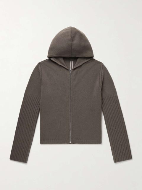 Rick Owens Las Palmas Ribbed Cashmere Zip-Up Hoodie