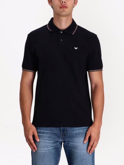 EMPORIO ARMANI Emporio Armani Embroidered-logo Short-sleeved Polo Shirt