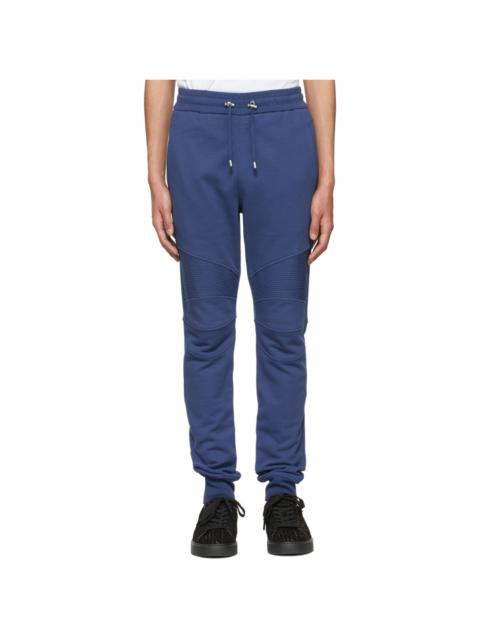 Balmain Blue Cotton Lounge Pants