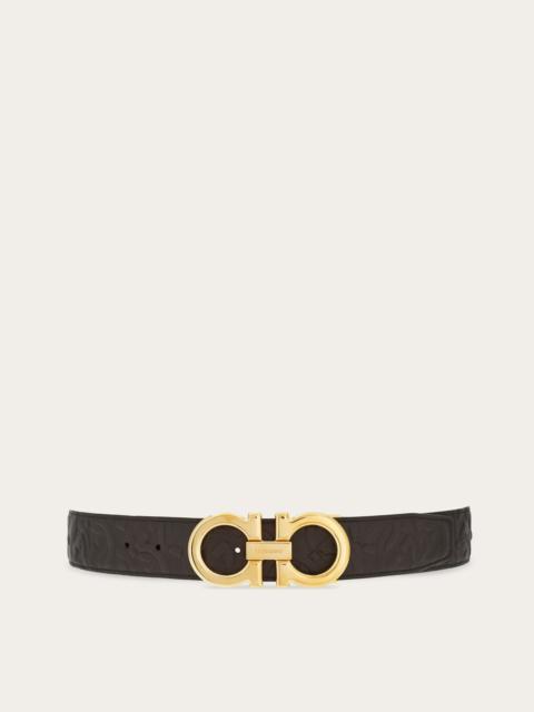 FERRAGAMO Reversible and adjustable Gancini belt