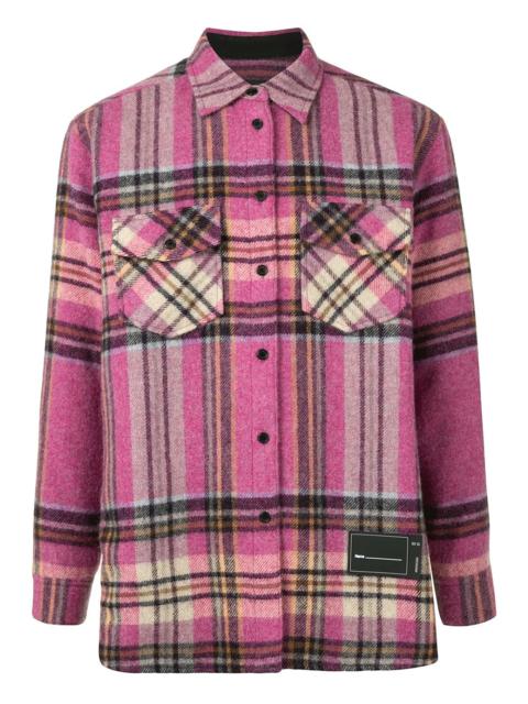 We11done Wd Pink Check Wool Shirt