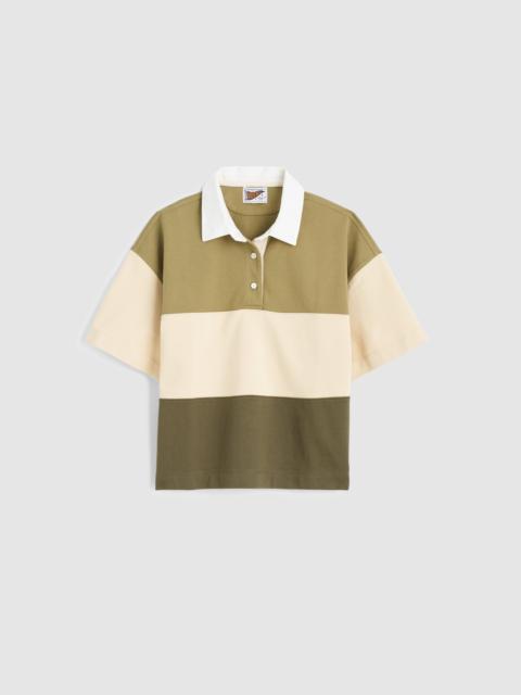 Madewell The Boxy Rugby Polo in Club Cotton