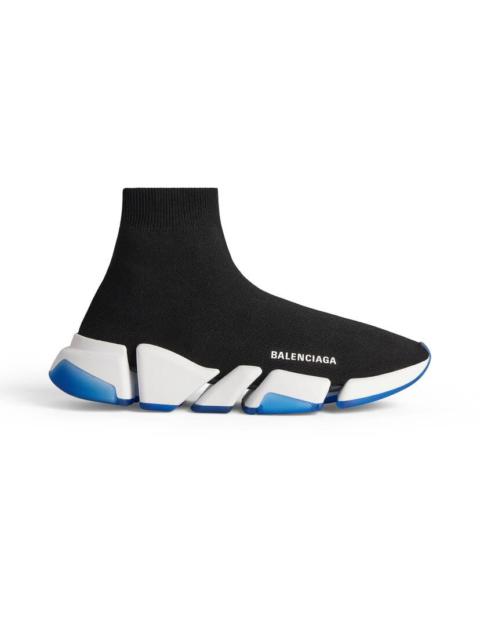 BALENCIAGA Men's Speed 2.0 Clear Sole Recycled Knit Sneaker in Black