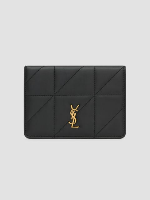 SAINT LAURENT Jamie Passport Case in Lambskin Leather - Black