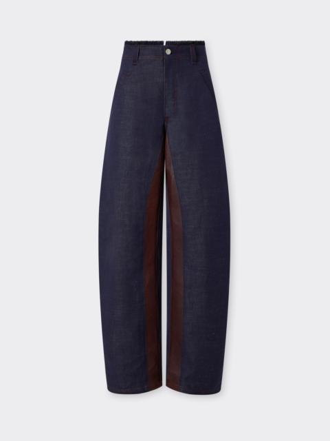 Ferrari Cotton and Linen Denim Trousers