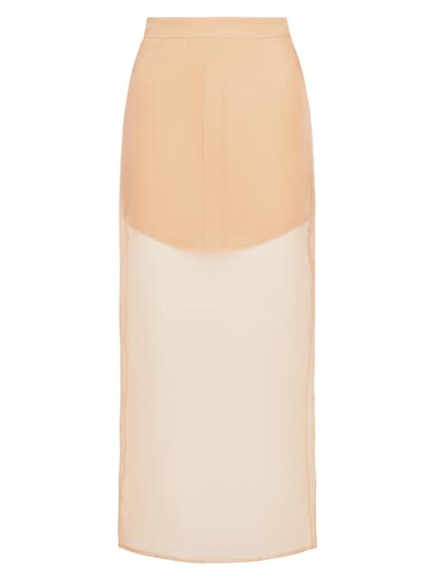 TWP Women's Sylkie Shirt Tail Midi-Skirt - British Khaki
