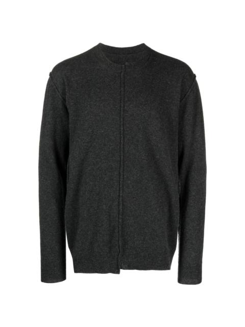 UMA WANG seam-detail fine-knit cashmere jumper