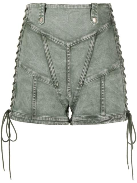 Jean Paul Gaultier lace-up denim shorts