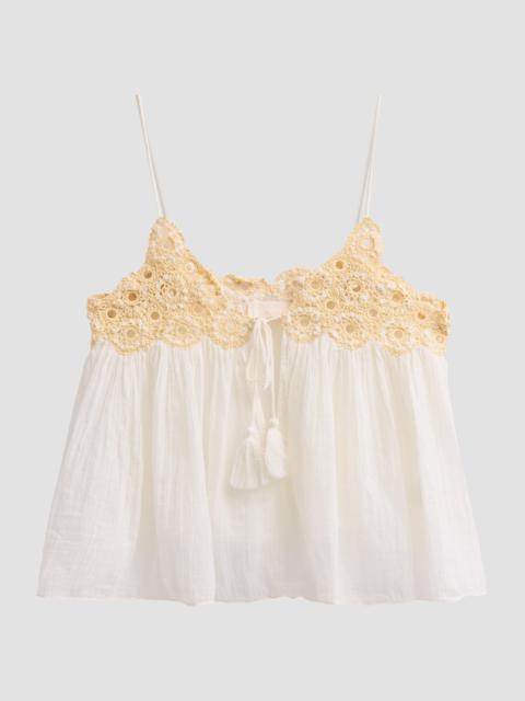 ULLA JOHNSON Women's Alessia Cotton Cover-Up Top - Creme