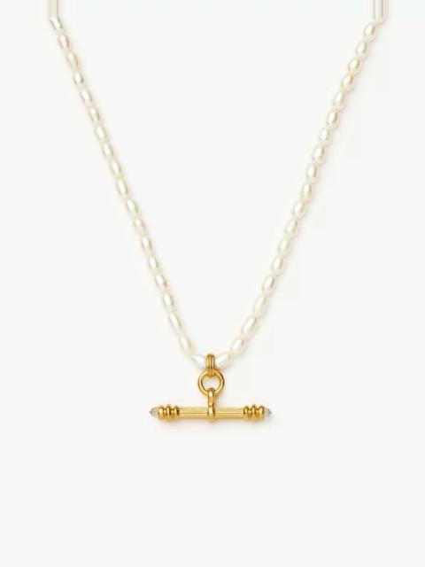 MISSOMA Harris Reed Pearl T-Bar Necklace