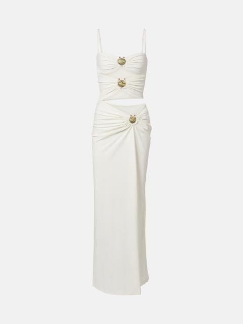 CHRISTOPHER ESBER Mineral Stone cutout jersey maxi dress