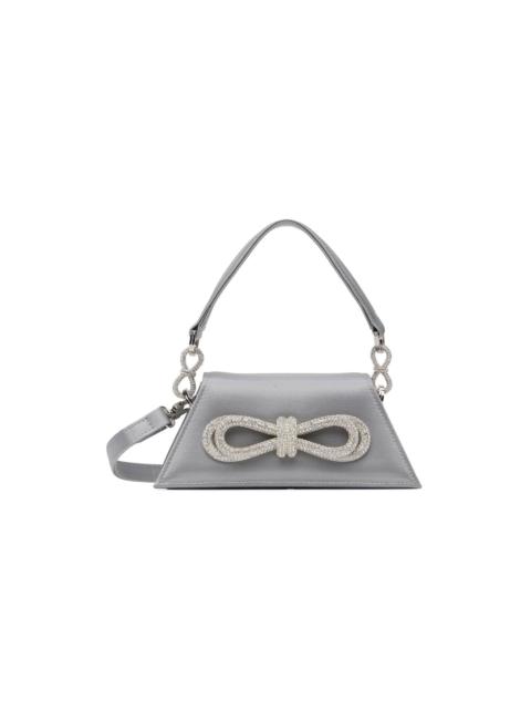 MACH & MACH Gray Double Bow Samantha Small Bag