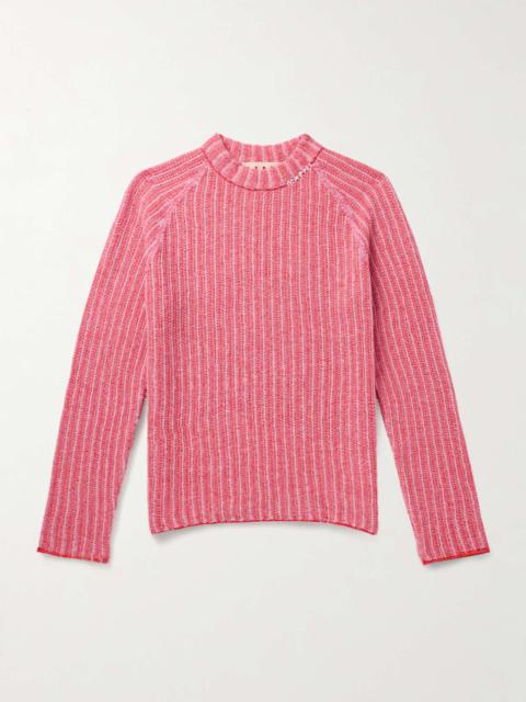 Marni Ribbed Virgin Wool and Cashmere-Blend Sweater
