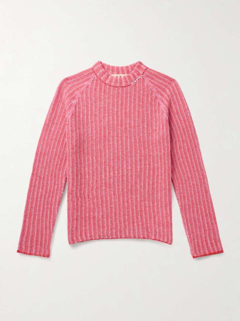 Ribbed Virgin Wool and Cashmere-Blend Sweater