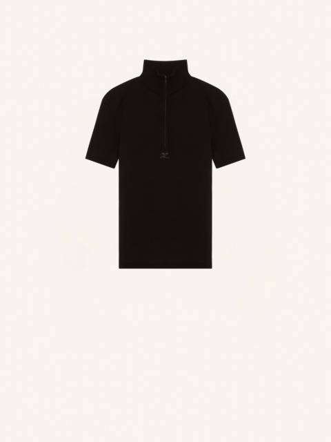 courrèges KNIT ZIPPED TOP