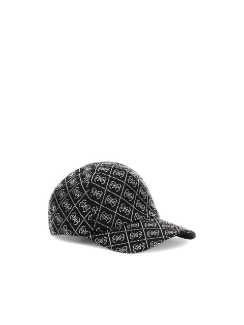 GUESS USA rhinestone-embellished logo-pattern cap