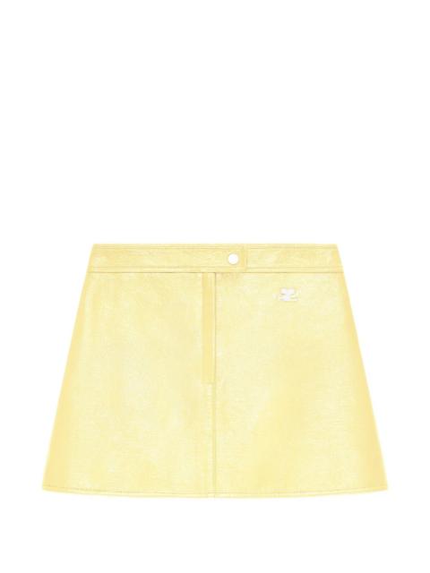 courrèges vinyl-effect mini skirt
