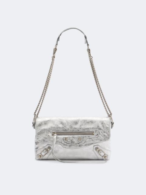 BALENCIAGA Le City metallic leather shoulder bag