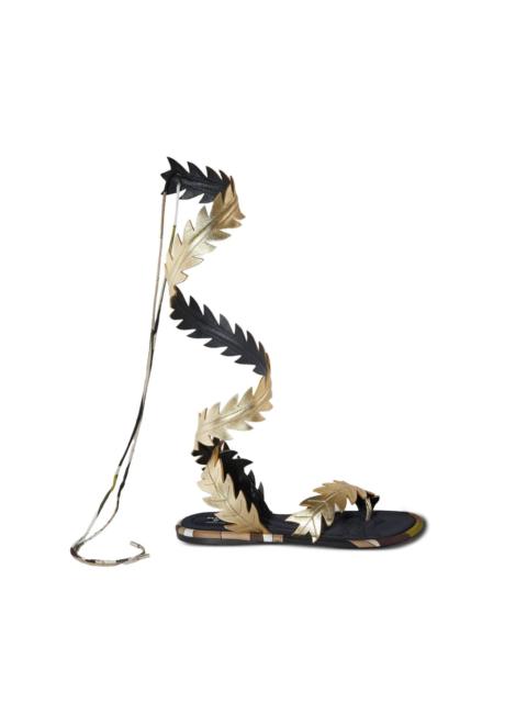 PUCCI Edera leaf flat sandals