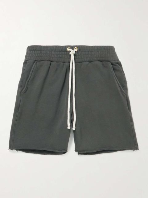 LES TIEN Garment-Dyed Fleece-Back Cotton-Jersey Drawstring Shorts
