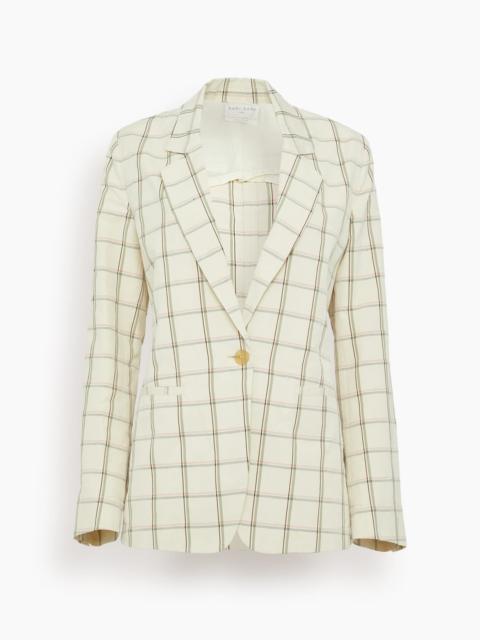 forte_forte Organic Tartan Boxy Jacket in Lattementa