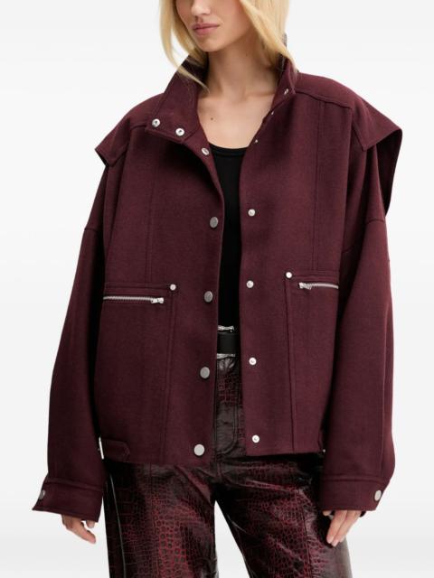 GESTUZ GZdiaz silver zip-detail jacket