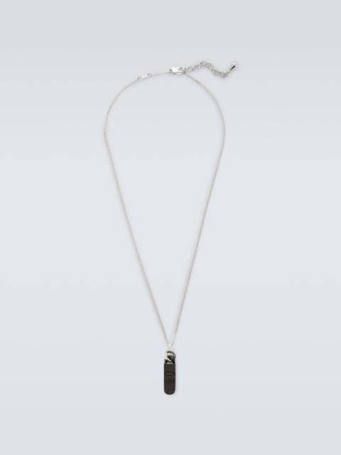 GUCCI Interlocking G sterling silver pendant necklace