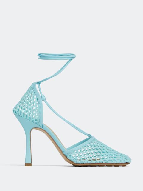 stretch lace-up sandal