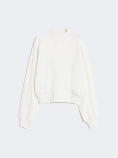 Sportmax EDITORE Cotton stretch sweatshirt - IVORY