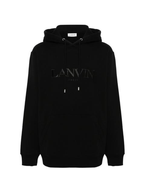 embroidered-logo cotton hoodie