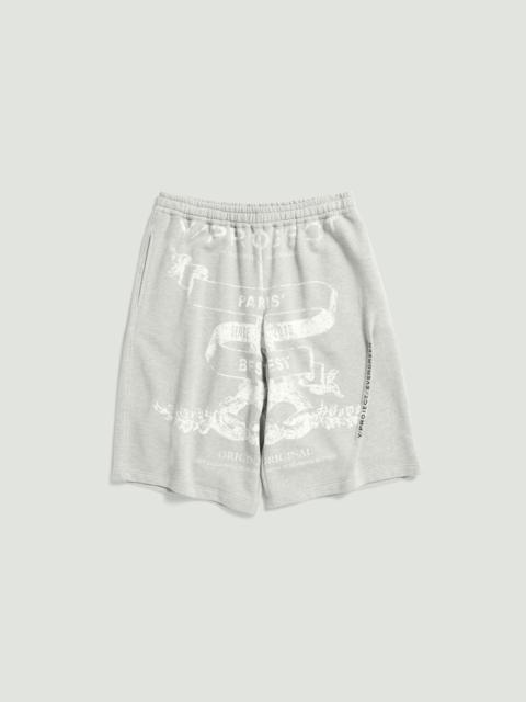 EVERGREEN PARIS' BEST PRINT PINCHED SWEAT SHORTS