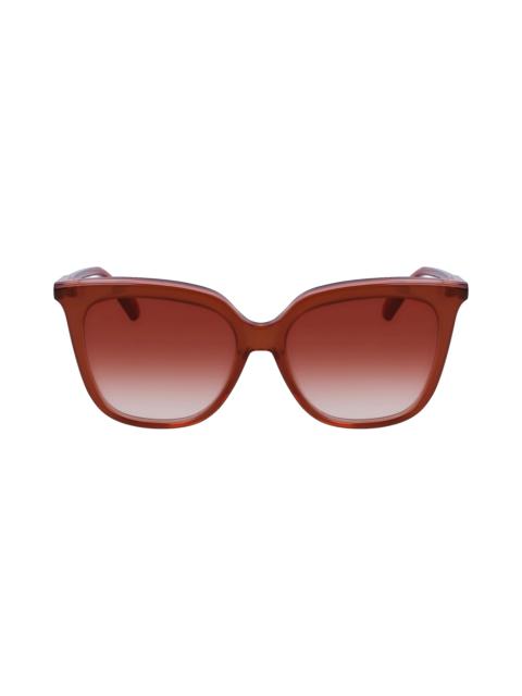 Longchamp 53mm Rectangular Sunglasses in Brown/Rose