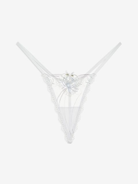 For Love & Lemons Shimmer Garden Thong Panty