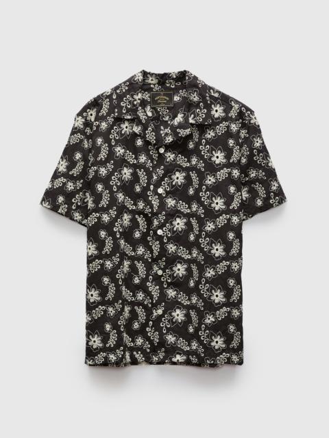 Portuguese Flannel Folclore 4 Embroidery Shirt in Black