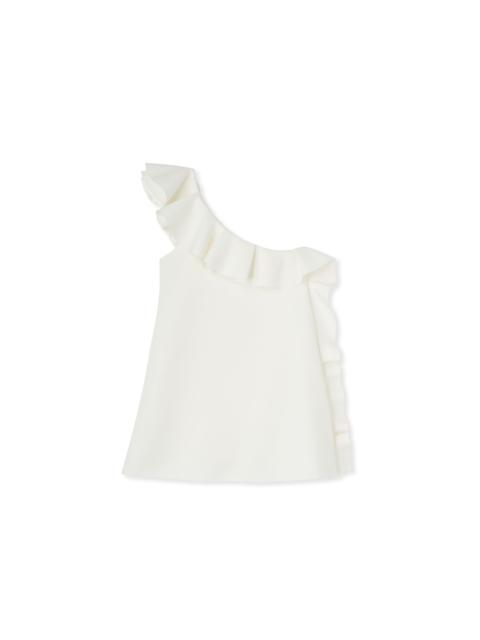 MSGM Double crepe cady dress with ruffles