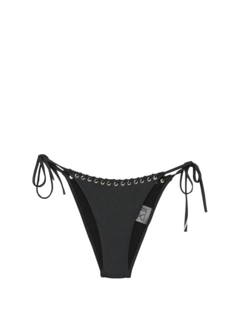LUDOVIC DE SAINT SERNIN eyelet-embellished side-tie bikini bottoms