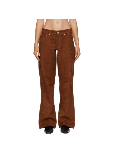 rag & bone Brown Cam Suede Pants