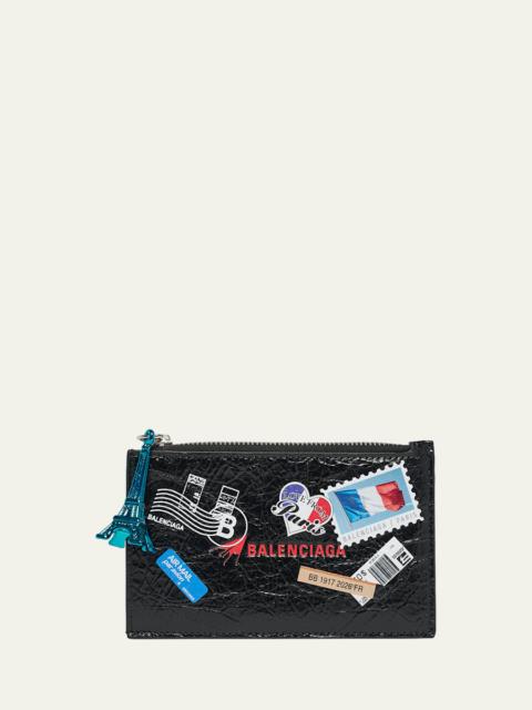 BALENCIAGA Men's Mail Artwork Cash Long Coin Card Holder