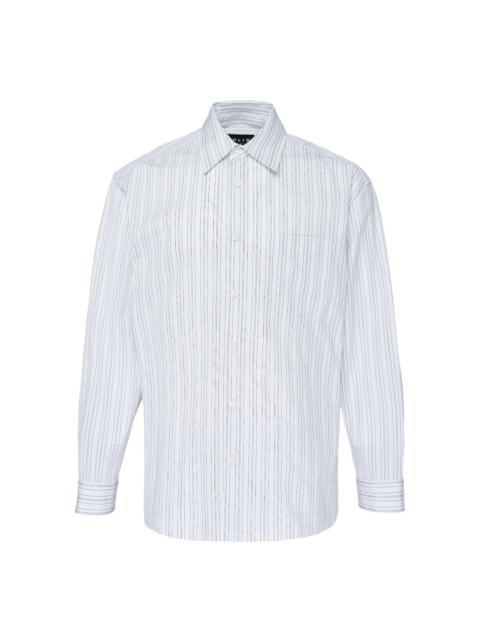 SOLID HOMME Long Sleeve Stripe Office Shirt