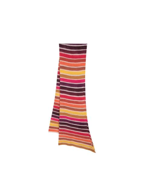 Faliero Sarti stripe-print cashmere-blend scarf