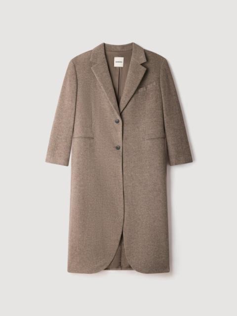 Sandro LONG DOUBLE-FACED WOOL COAT